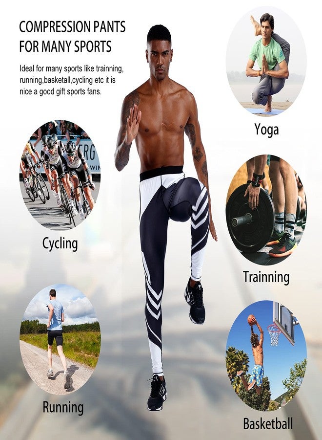 OEBLD Compression Pants Men UV Blocking Running Tights 1 or 2 Pack Gym Yoga Leggings for Athletic Workout - Image 5